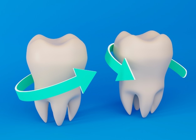 Zahnhygienekonzept mit blauem Hintergrund