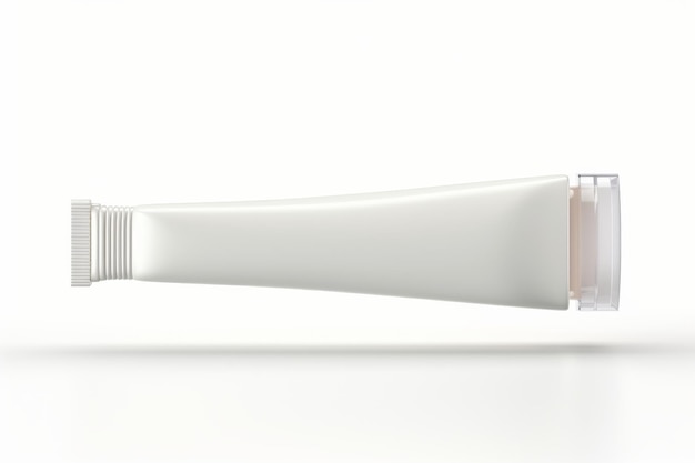 Zahnpasta-Röhre auf weißem Hintergrund Auf einer weißen oder klaren Oberfläche PNG durchsichtiger Hintergrund