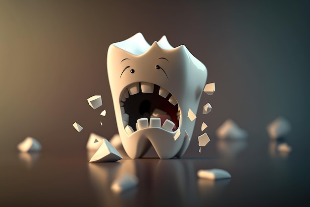 Zahnprobleme mit bösen Zähnen