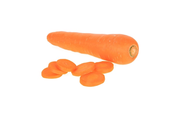 Zanahoria aislado en blanco