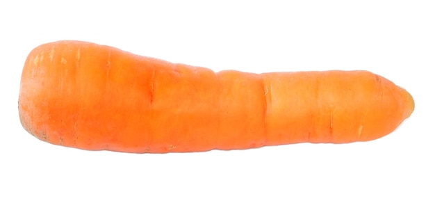 Foto zanahoria aislado sobre fondo blanco.