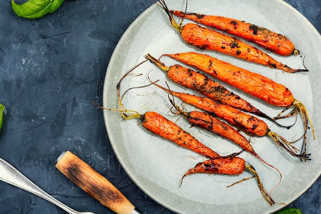 Zanahorias asadas caseras saludables