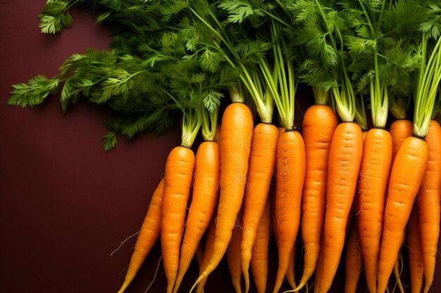 Zanahorias frescas maduras como espacio de fondo