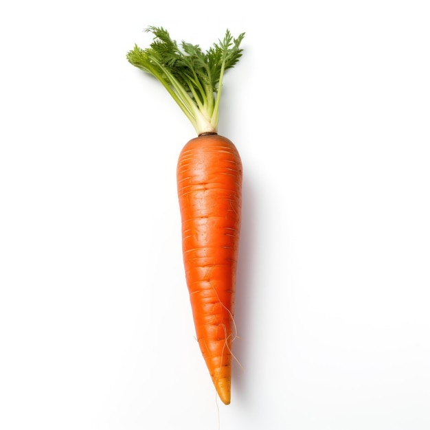 zanahorias frescas sobre un fondo blanco