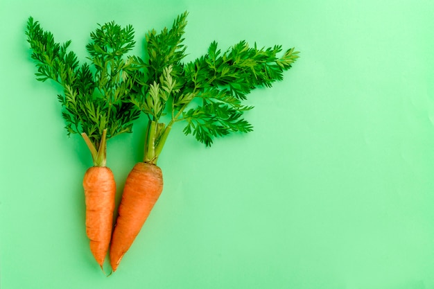 Foto unas zanahorias frescas