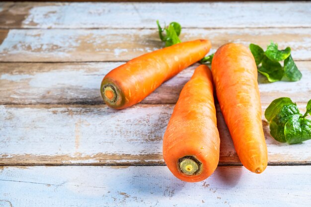 Zanahorias para vegetales saludables.