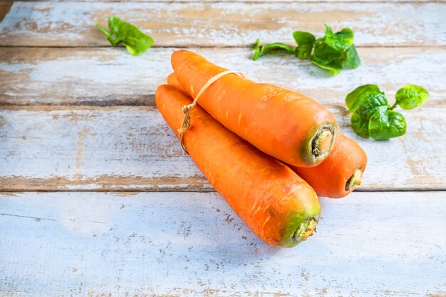 Zanahorias para vegetales saludables.