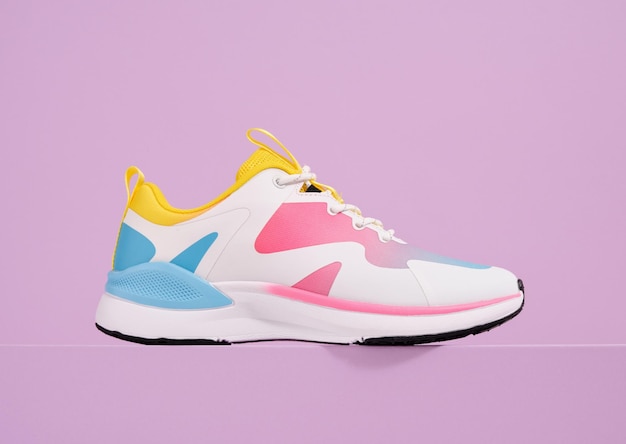 Una zapatilla deportiva para hacer deporte o caminar Un aspecto deportivo moderno