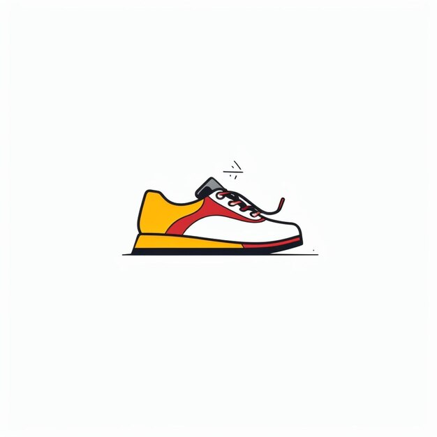 Foto zapato logo vector simple color plano