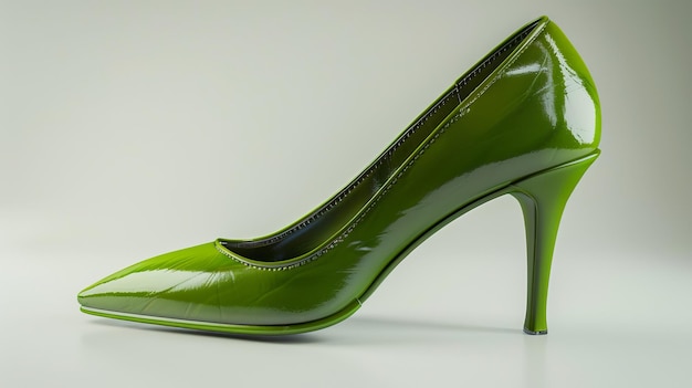 Un zapato verde alto