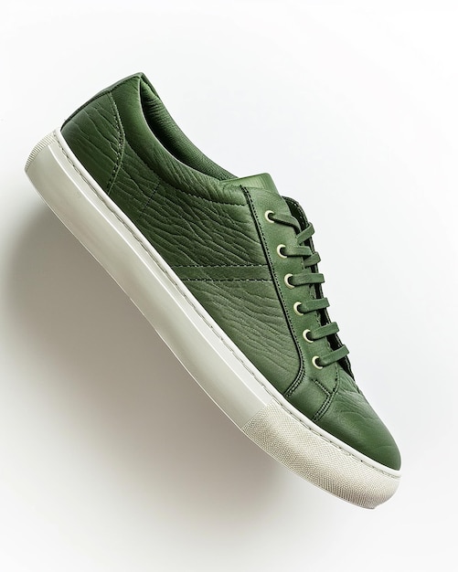 Foto un zapato verde con una suela blanca que dice verde