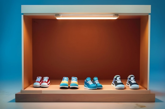 Foto zapatos de baloncesto zapatos deportivos zapatos casuales varios tipos de zapatos fondo de exhibición de productos