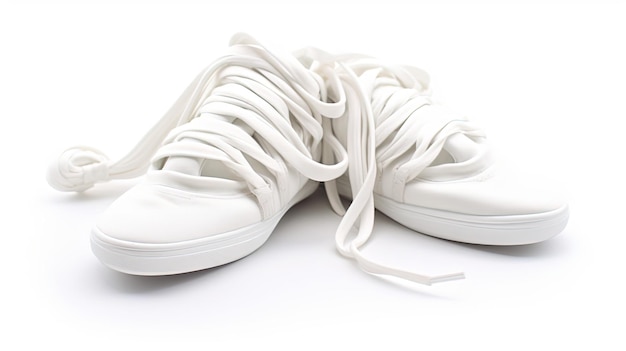 zapatos blancos en blanco