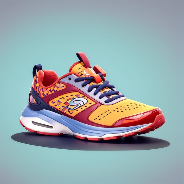 Foto zapatos para correr ilustración de icono vectorial de dibujos animados concepto de icono de objeto de moda estilo plano de dibuyos animados de vector premium aislado