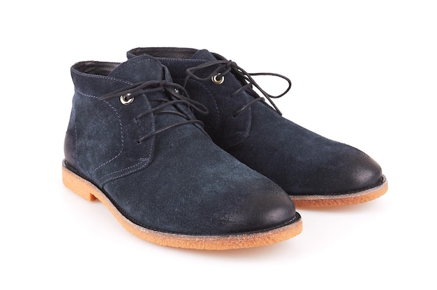 Zapatos de cuero azul para hombres