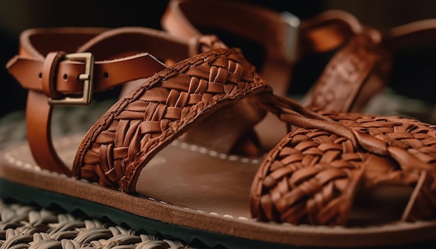 Zapatos de cuero de moda diseño elegante material cómodo generado por AI