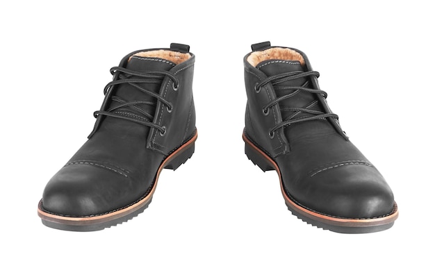 Zapatos de cuero negro para hombres