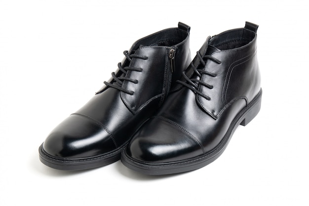 Zapatos negros de cuero para hombre