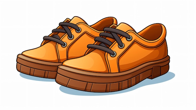 Zapatos sobre un fondo blanco Ilustración de dibujos animados