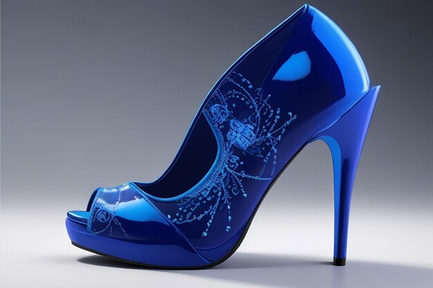 zapatos de tacón alto azules