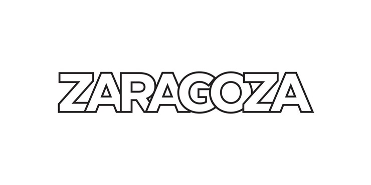 Foto zaragoza en el emblema de españa el diseño presenta una ilustración vectorial de estilo geométrico con tipografía en negrita en una fuente moderna las letras del eslogan gráfico