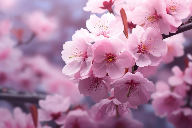 Zart rosa Kirschblüte generieren Ai