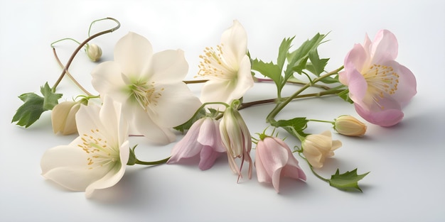 Zarte Blumen Nahaufnahme Leichte Luft zartes künstlerisches Bild AI generiert