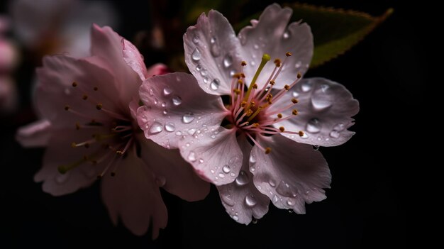 Zarte Details einer von der KI generierten Kirschblüte