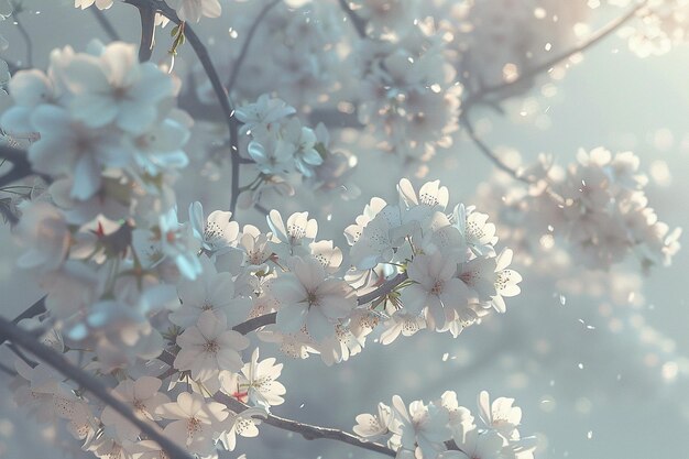 Zarte Kirschblüten in voller Blüte