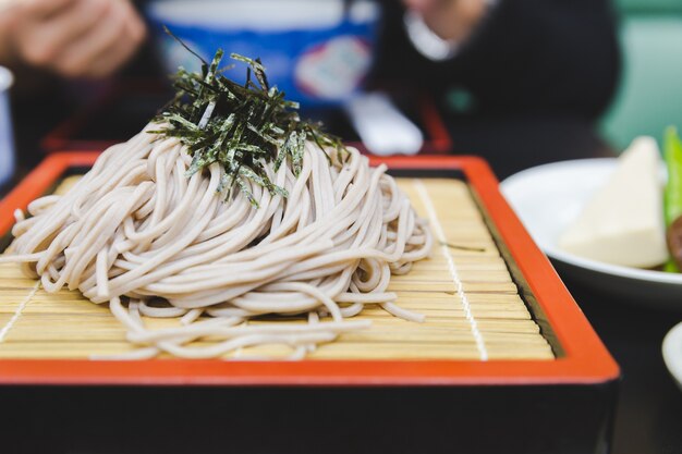 Zaru Soba mit Suppe