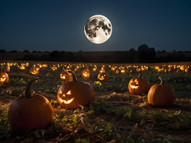 Foto zauberhafte halloween-hintergrundnacht