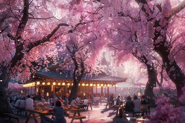 Zauberhafte Kirschblütenbesuchfeiern im Frühling