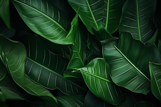 Zauberhafte tropische Blattstruktur Ein fesselnd abstrakter grüner Naturhintergrund in AR 32