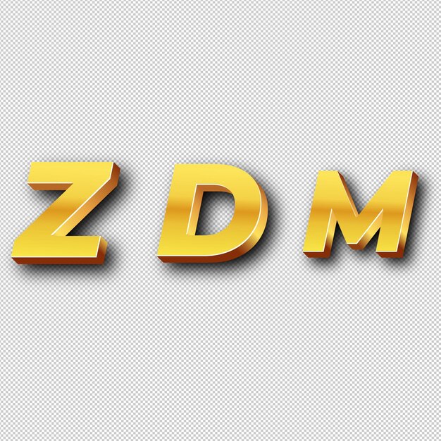 Foto zdm gold-logo-symbol isolierter weißer hintergrund transparent