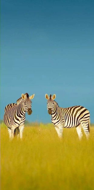Zebra de pé no campo