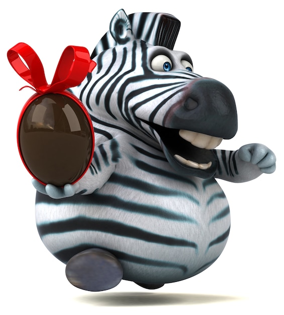 Zebra divertida - ilustração 3D