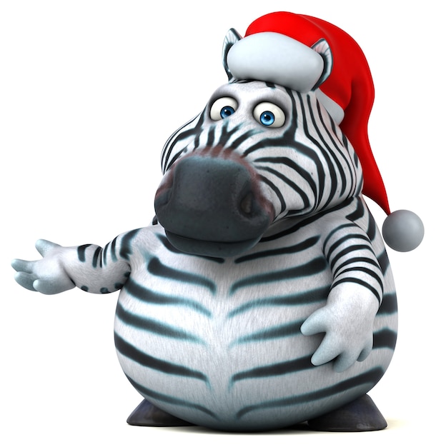 Zebra divertida - ilustração 3D