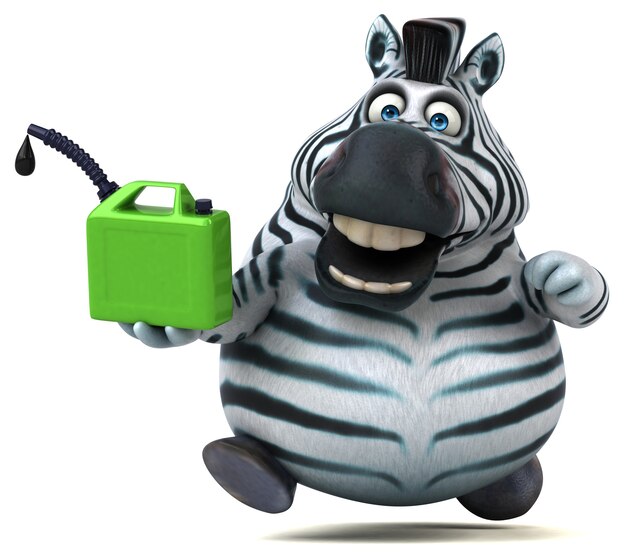 Zebra divertida - ilustração 3d