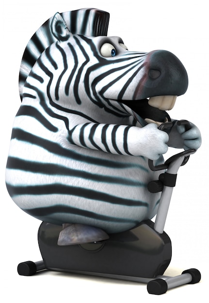 Zebra divertida - ilustração 3D