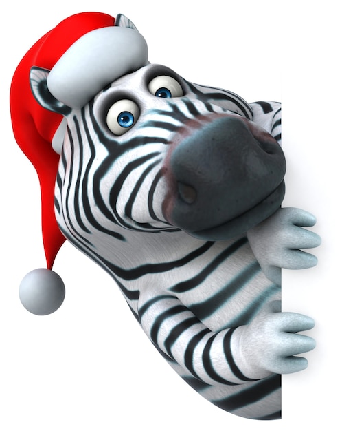 Zebra divertida - ilustração 3D