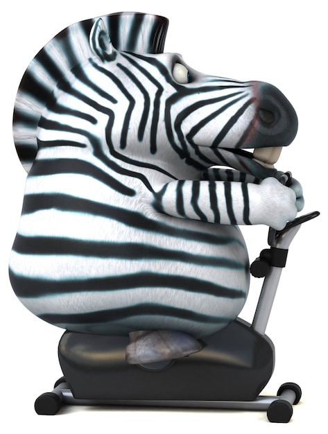 Zebra divertida - ilustração 3D