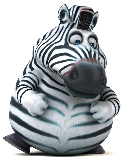 Zebra divertida - ilustração 3D