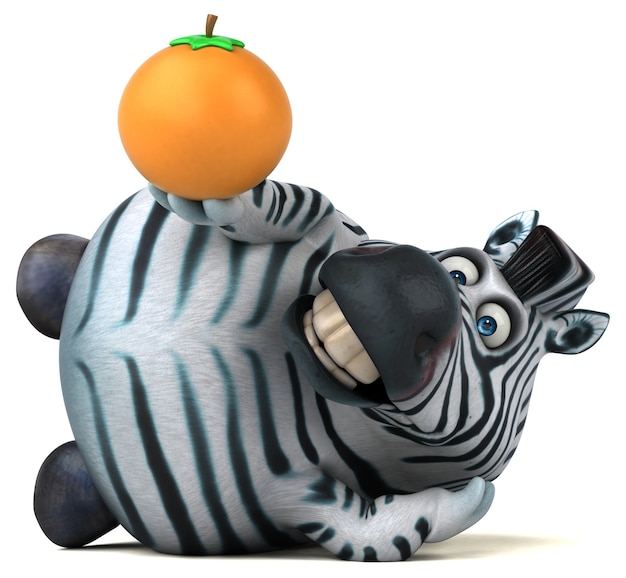 Zebra divertida - ilustração 3D