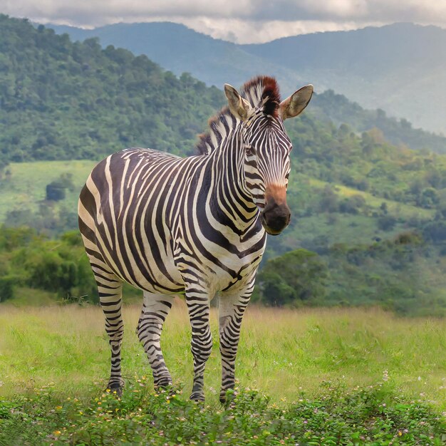 Zebra está de pé