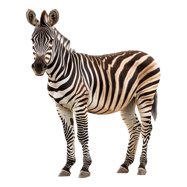 Foto zebra isolada em fundo transparente