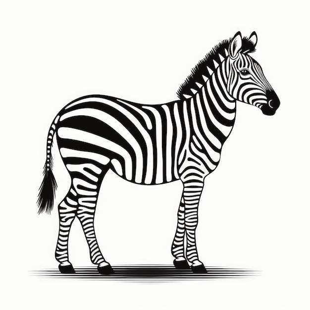 Zebra-Logo schwarz-weiß KI-generiertes Bild