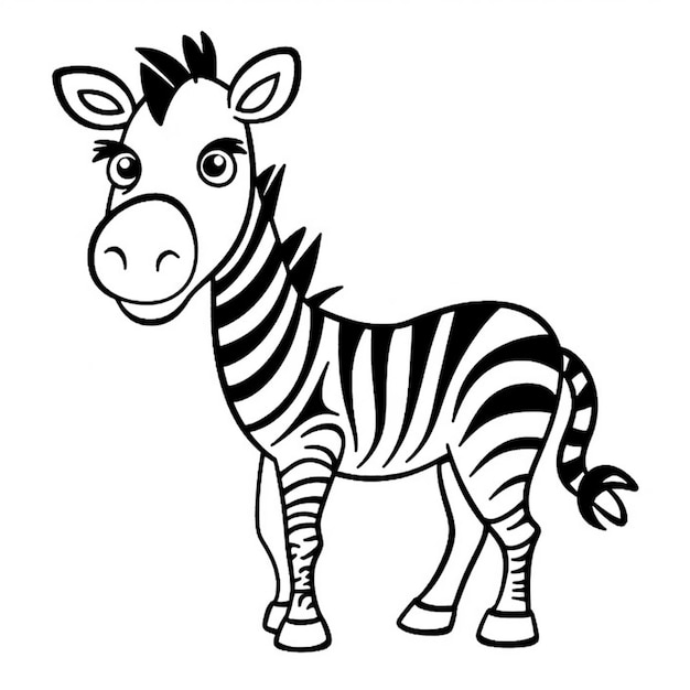 Zebra-Malvorlagen für Kinder, generative KI