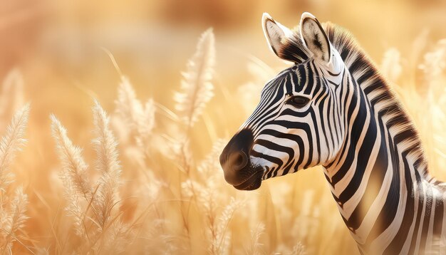 Zebra na natureza pastando na grama