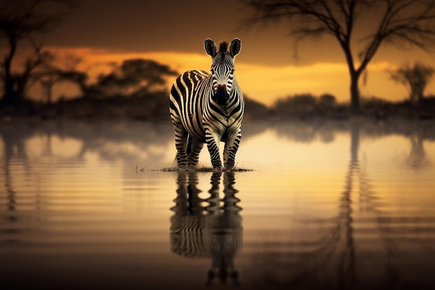zebra solitária