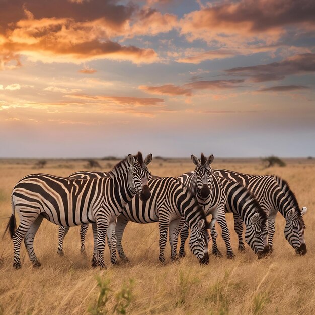 Foto zebras una al lado de la otra en el safari de masai mara en kenia